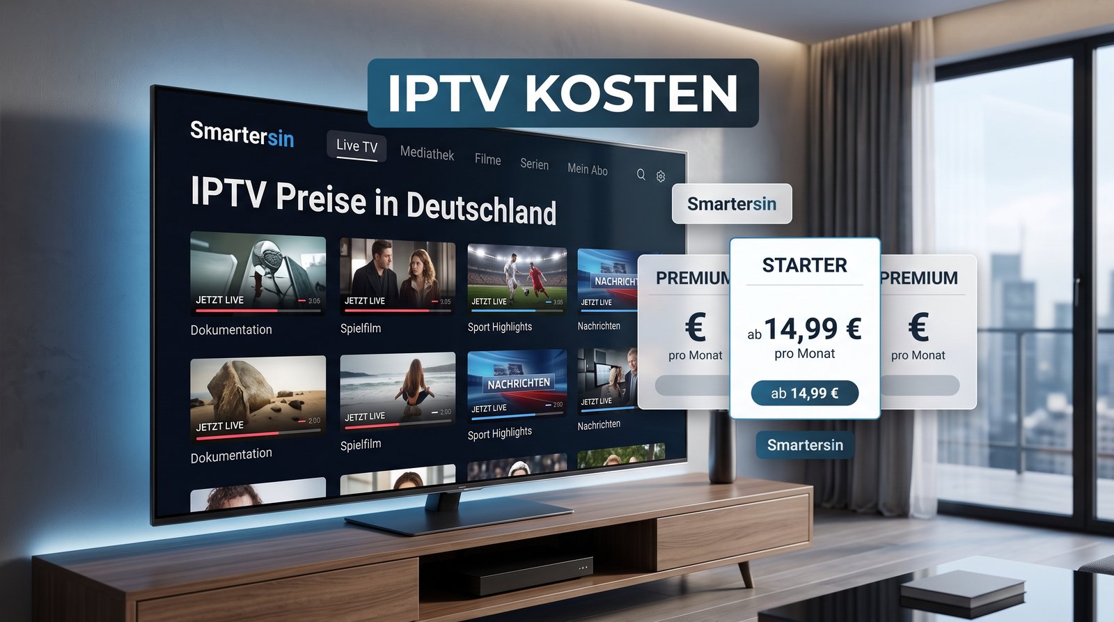 IPTV Kosten in Deutschland – Preise und Tarife mit Smartersin